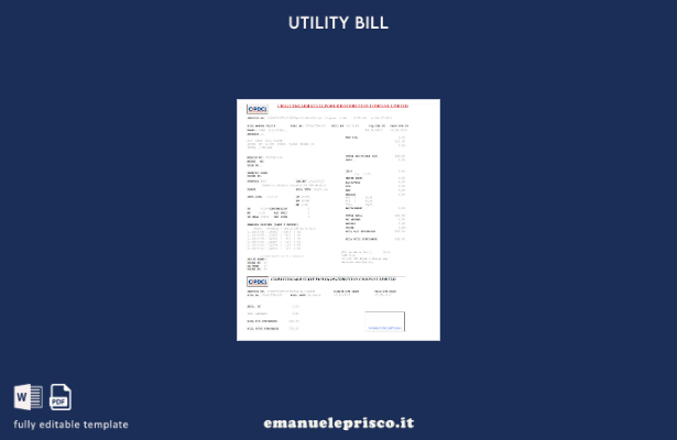 modello word di bolletta delle utenze India C PDCL in stile verificato